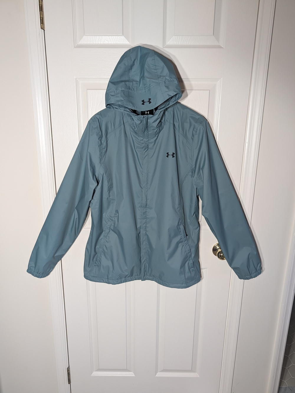 UNDER ARMOUR Women's Hooded Rain Jacket - Steel Blue